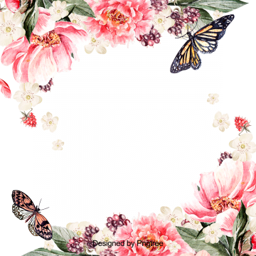 Beautiful Hand Paint Watercolor Floral Wreath, Flower, - Flower (360x360), Png Download