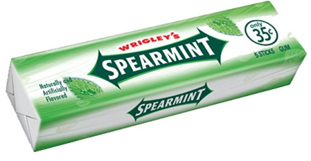 Wrigley's Spearmint Gum 5 Stick Pack - Pack Of Gum Png (500x500), Png Download