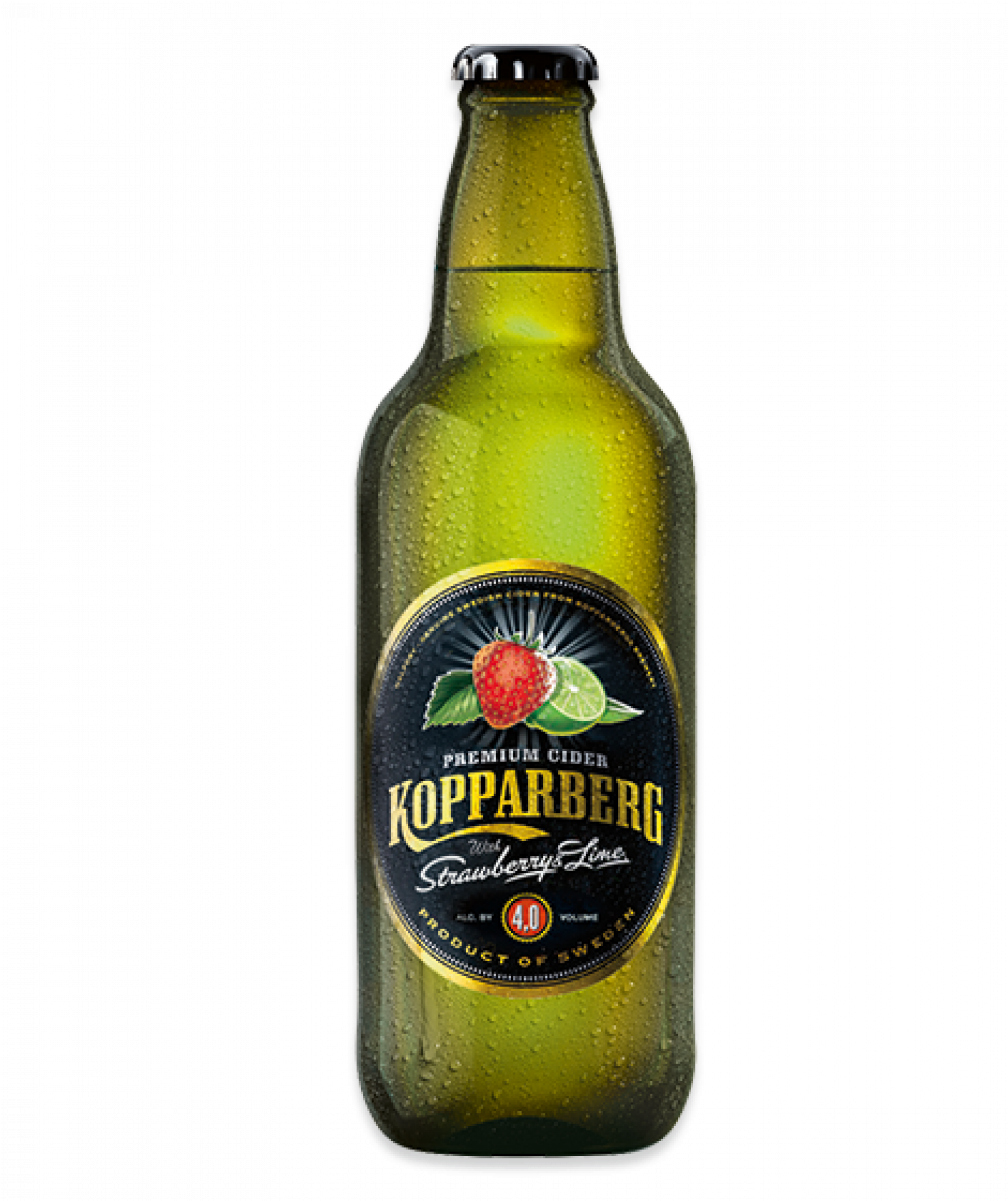 Kopparberg Strawberry & Lime Bottle 500ml - Strawberry And Lime Beer (1200x1200), Png Download