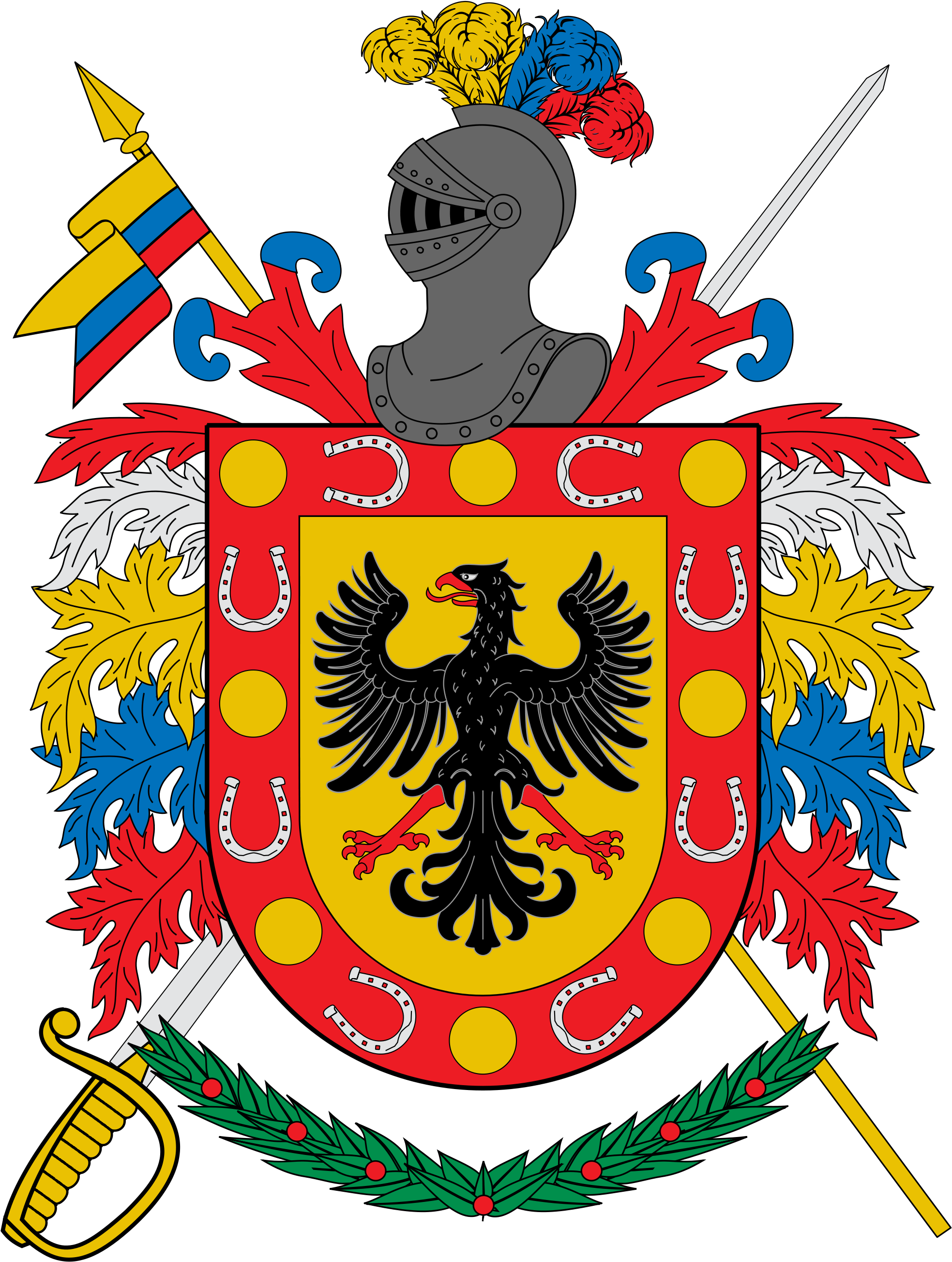 Colombia Escudo - Flag: Les Valls D Aguilar | Apaisada | Apaïsada (2000x2634), Png Download