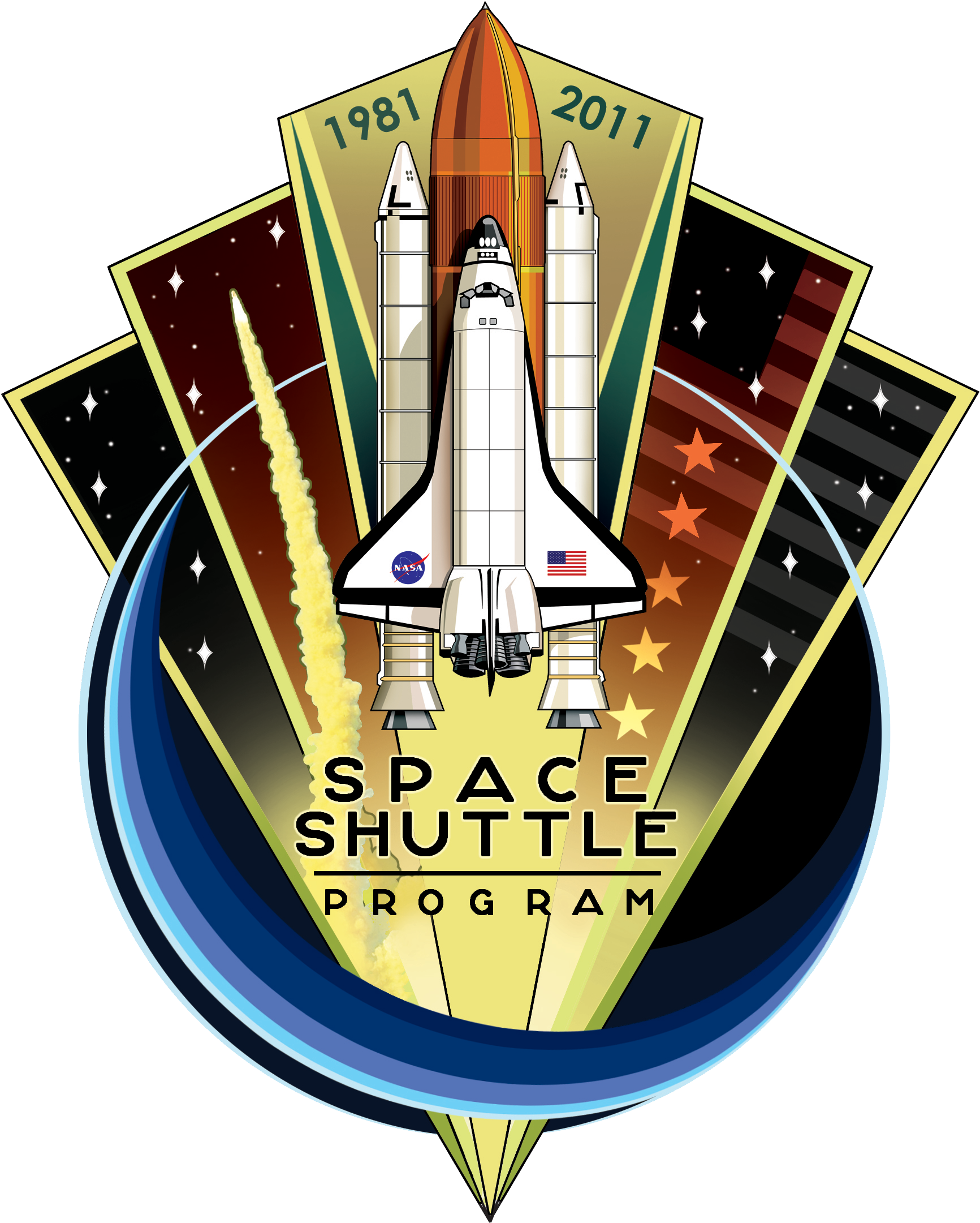 Space Shuttle Program Commemorative Patch - Space Shuttle Program (1740x2168), Png Download
