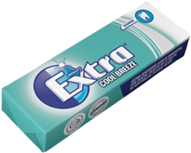 Cool Breeze Sugar Free Gum 10's - Extra Ice Cool Chewing Gum (400x400), Png Download