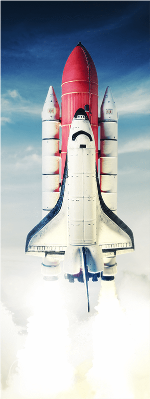 Space Shuttle Taking Off Door Mural Transportation,vintage - If You Re Offered A Seat (800x800), Png Download