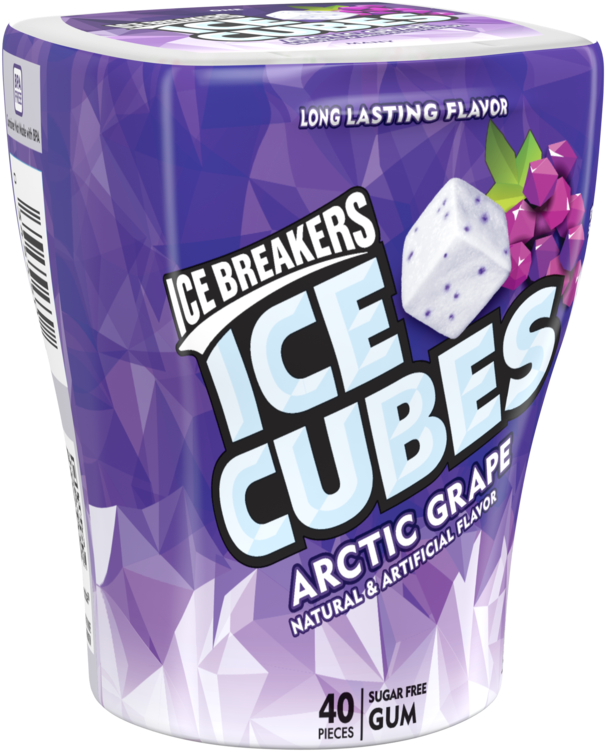 Ice Breakers Ice Cubes, Sugar Free Grape Gum, - Cubes Gum Arctic Grape (960x960), Png Download