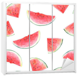 Seamless Pattern With Watermelon - Drawing (400x400), Png Download