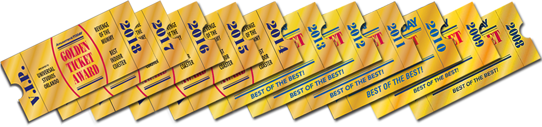 The Golden Ticket Awards Are Presented Annually To - Premier Rides (1100x290), Png Download