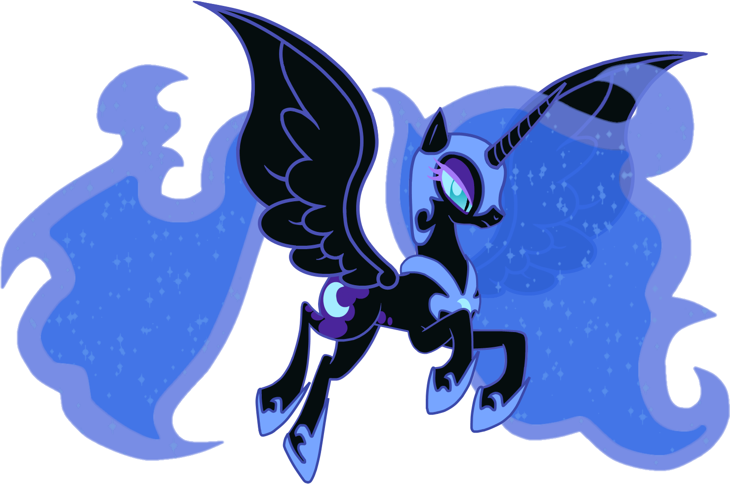 Download Nightmare Moon Mlp Nightmare Moon Flying Full Size PNG