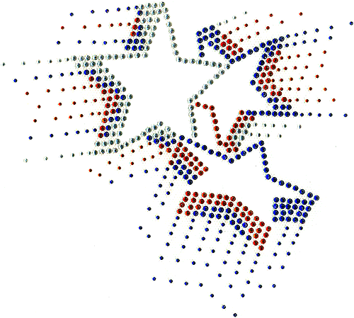 Patriotic Star Trio - Visual Arts (500x484), Png Download