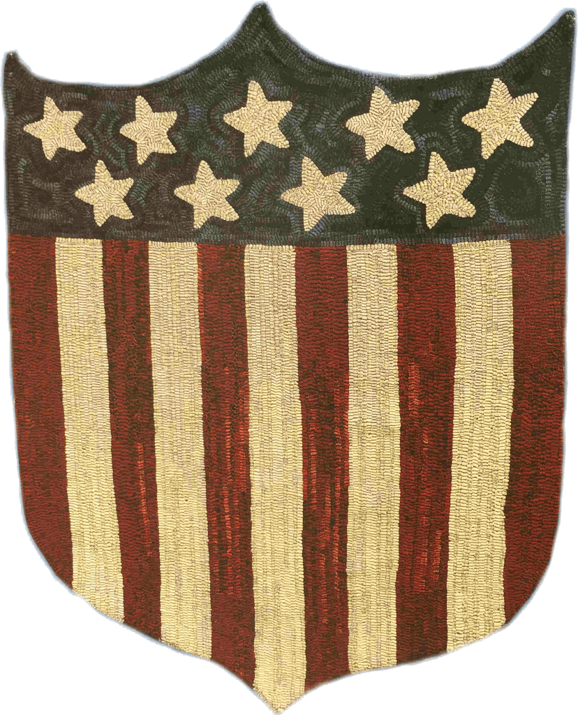 Patriotic Shield By Polly Minick - Glow In The Dark Stickers Sterren (828x1024), Png Download
