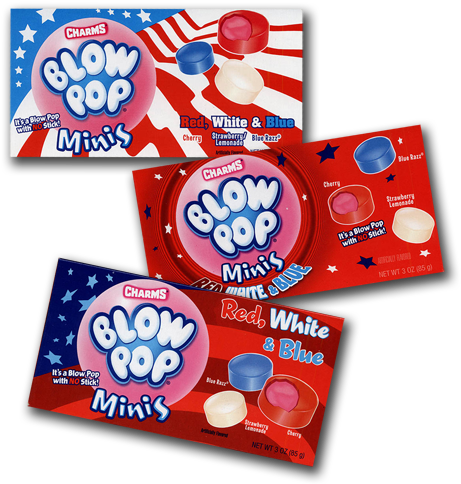 Charms Blow Pop Minis Patriotic - Blow Pop (500x500), Png Download