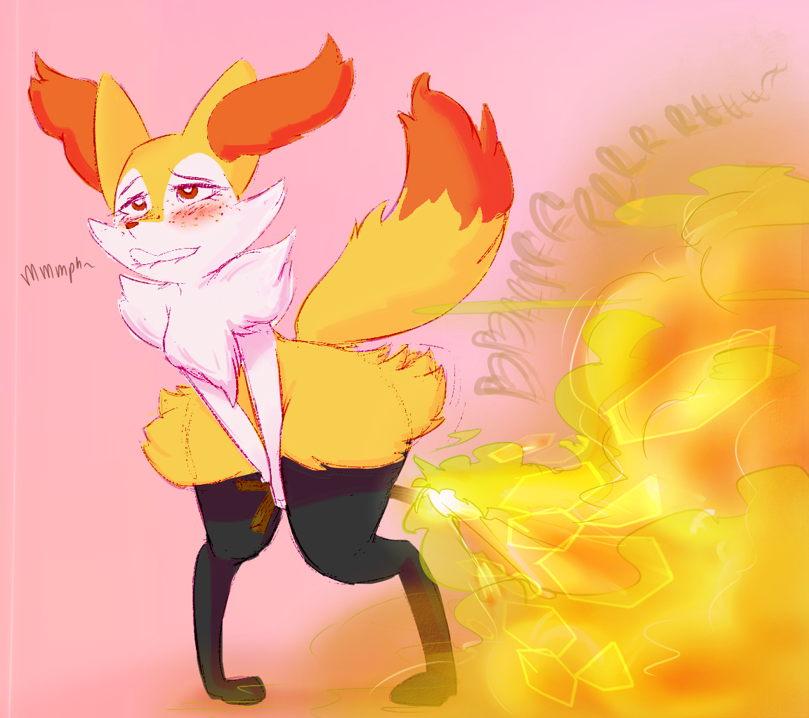 Braixen Poot - Pokemon Girls Fart (1152x1022), Png Download