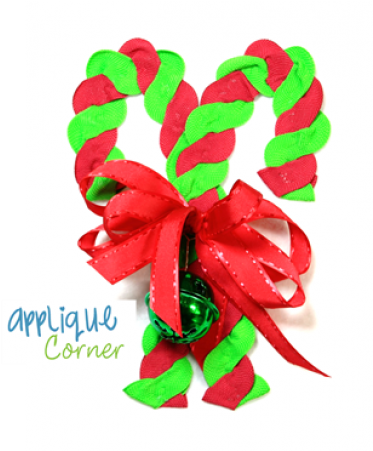 Rick Rack Two Candy Canes Applique Design - Design (450x450), Png Download