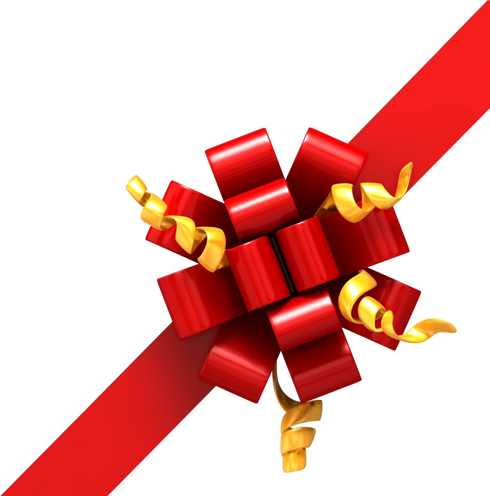 Gift Bow Right Corner Ribbon 1600 Clr 4347 1 Sleep - Christmas Corner Ribbon Png (1600x1600), Png Download