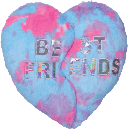 Heart Bff Furry Pillow - Bff Pillow (415x415), Png Download