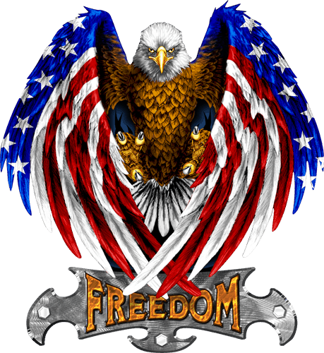 Eagle Clipart Patriotism - Patriotic Eagle Clip Art (459x500), Png Download