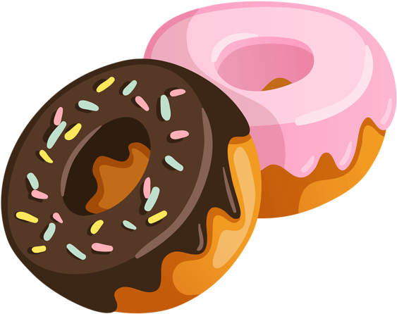 Donut Clipart Free - Clip Art (600x477), Png Download