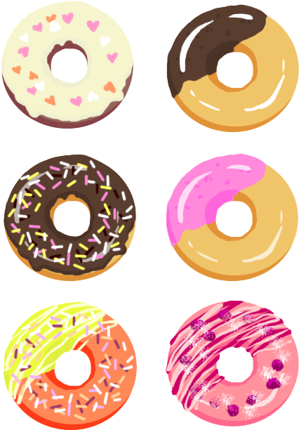 Donuts Clipart Watercolor - Donut Illustration (480x640), Png Download