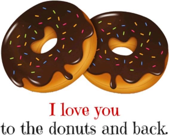 Love You More Than Donuts Quotes (566x453), Png Download