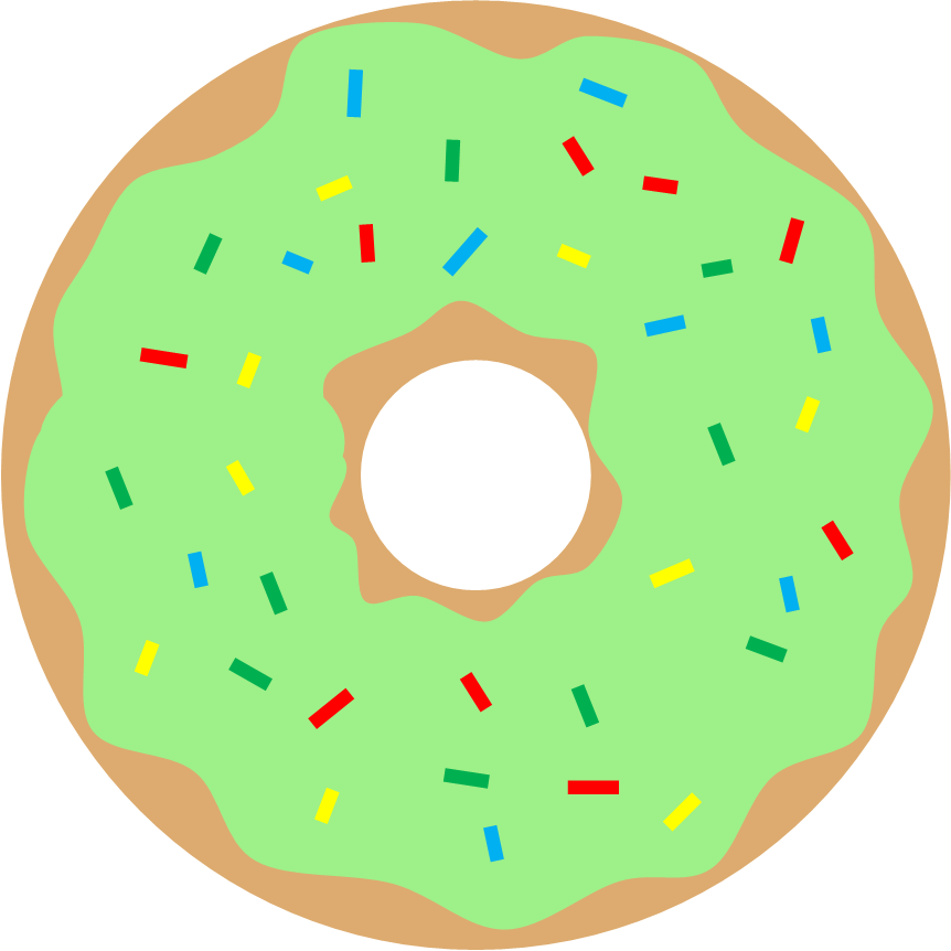Green Donut - Circle (862x862), Png Download