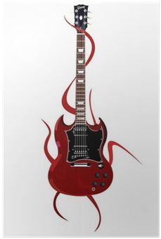Ac Dc Guitarr Vector (400x400), Png Download