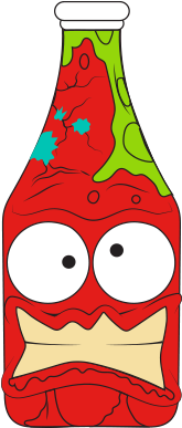 Sickly Salsa Sauce Red - Glass Bottle (400x400), Png Download