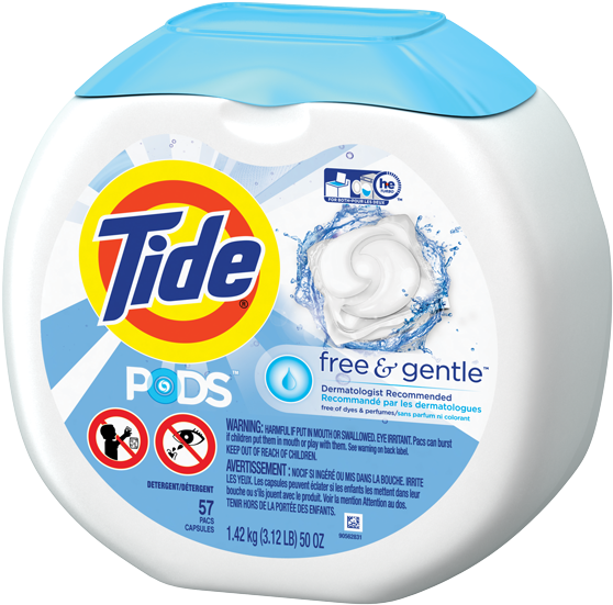 Tide Pods® Free And Gentle Laundry Detergent - Tide Pods Free And Gentle (700x700), Png Download