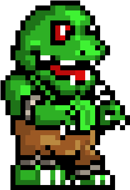 Lizard Man - Lizard Pixel Art (310x420), Png Download