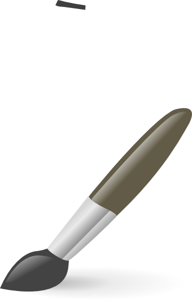 Paint Brush Clipart Png For Web (384x599), Png Download
