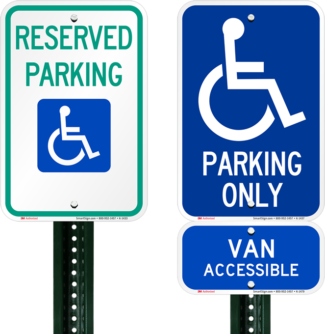 Handicapped Parking Permit Blog - Smartsign 3m Diamond Grade Reflective Aluminum Sign, (663x680), Png Download