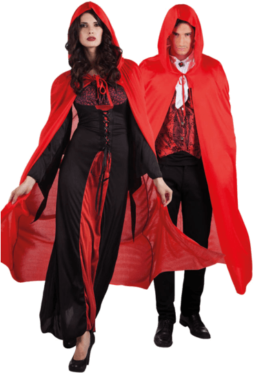 A Good Cape Can Be The Perfect Finishing Touch To An - Adult Vampire Red Hooded Halloween Cape (366x580), Png Download