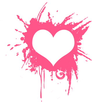 Heart With Paint Effect Emoji Pink, Emoji, Abstract, - Heart (360x360), Png Download