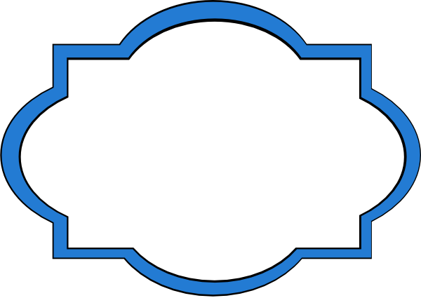 Blue Frame Clip Art At Clker Com - Wow Wow Wubbzy Pumpkin Stencil (600x425), Png Download