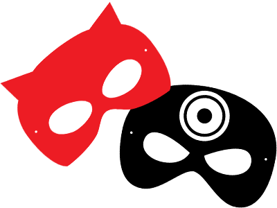 Superhero Mask Templates - Mask (400x300), Png Download