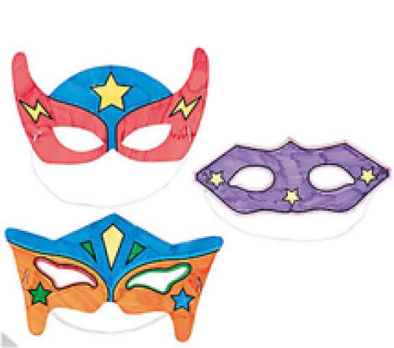 Color Your Own Superhero Masks - Color-your-own Superhero Masks (12 Pack) (800x800), Png Download