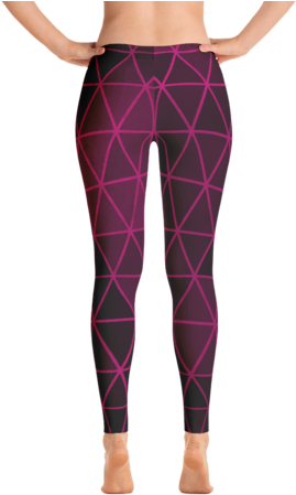 Pink Diamond Graphic Print Leggings - Altino Leggings - #1e563e - Black Chocolate Cherry (480x480), Png Download