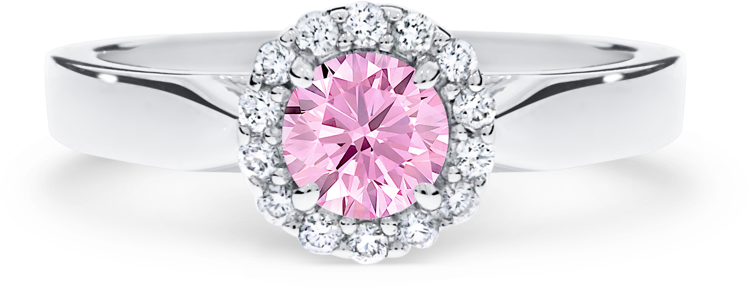 Pink Argyle Diamond - Goldring Mit Rosafarbenem Zirkon Julien Iz13017 (3000x3000), Png Download