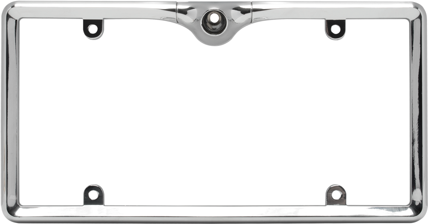 View Detail - Crimestopper License Plate Frame Camera Bracket Chrome (900x750), Png Download