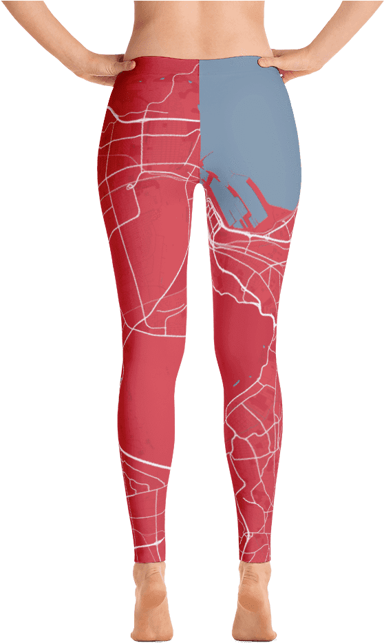 Leggings Cape Town Red - Fracticalvisions Opal Dragon , (all Over Print) Legging (1000x1000), Png Download
