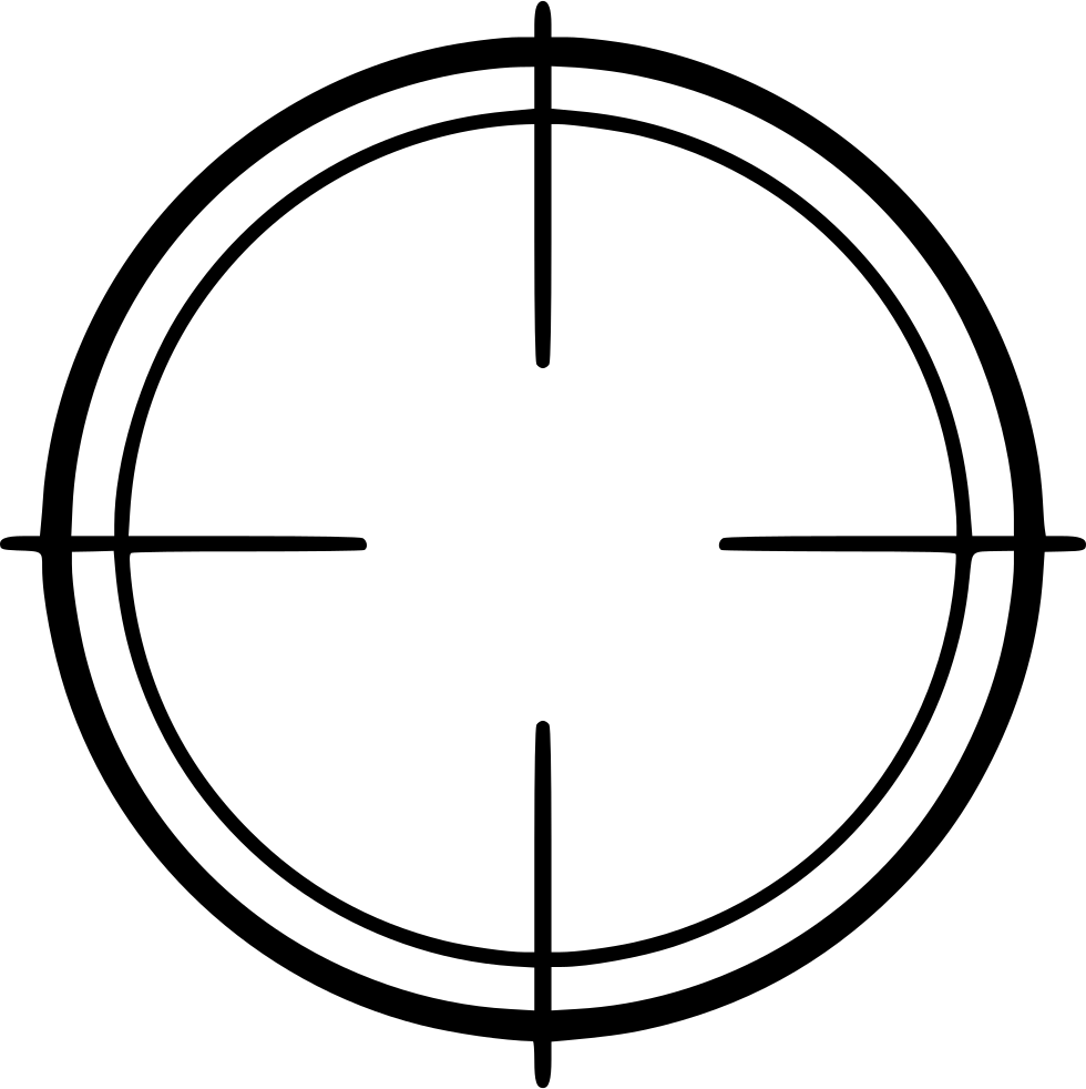 Transparent Crosshair Svg - Crosshair Transparent Free (980x982), Png Download