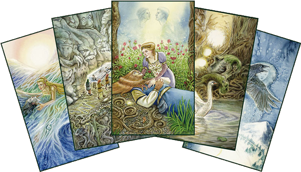 The Fairy Tale Tarot Cards - Themoontales Beauty & The Beast - Bracelet (600x347), Png Download