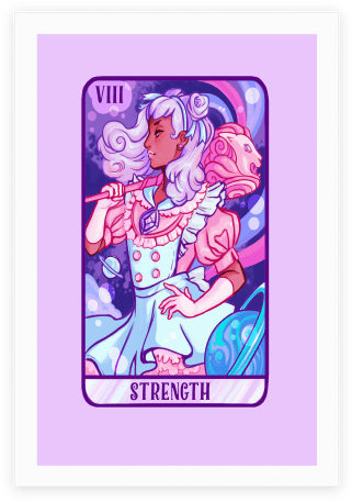 Strength Tarot Card - Look Human Tarot (484x484), Png Download