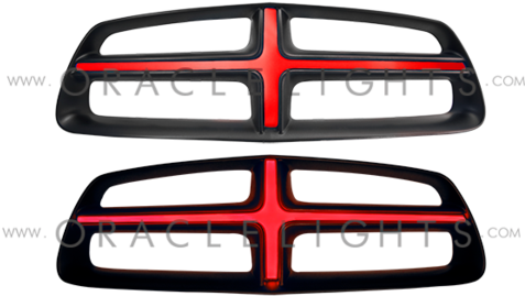 Illuminated Grill Crosshair Charger - Dodge (480x328), Png Download