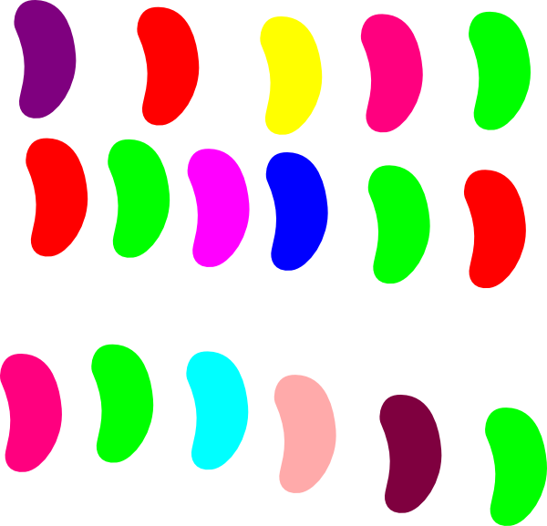 Jellybean Candy Clip Art At Clker Com - Candy Clipart Jelly Bean (600x577), Png Download
