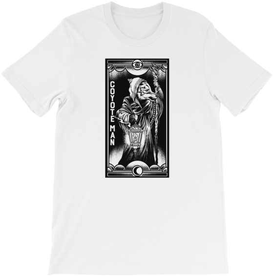 Coyote Man Tarot Card Unisex T-shirt - T Shirt Mobile Legends Black And White (600x600), Png Download