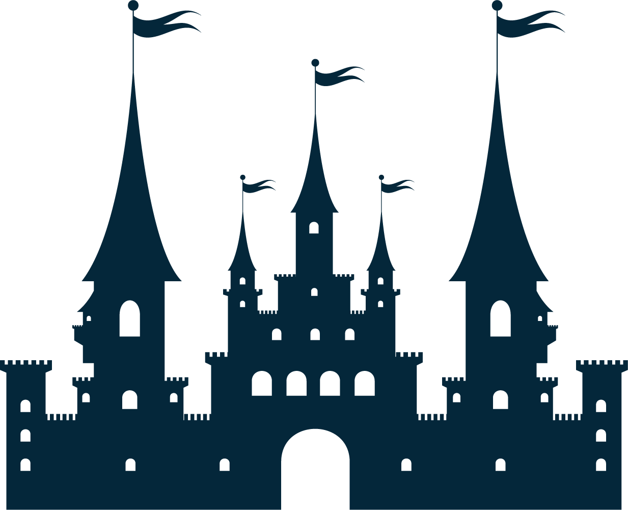 Castle Silhouette At Getdrawings - Castle Vector Free (1233x1001), Png Download
