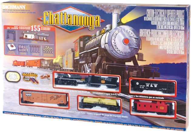 Chattanooga Operating Smoke Steam Locomotive Set - Bachmann Ho Chattanooga Train Set (800x800), Png Download