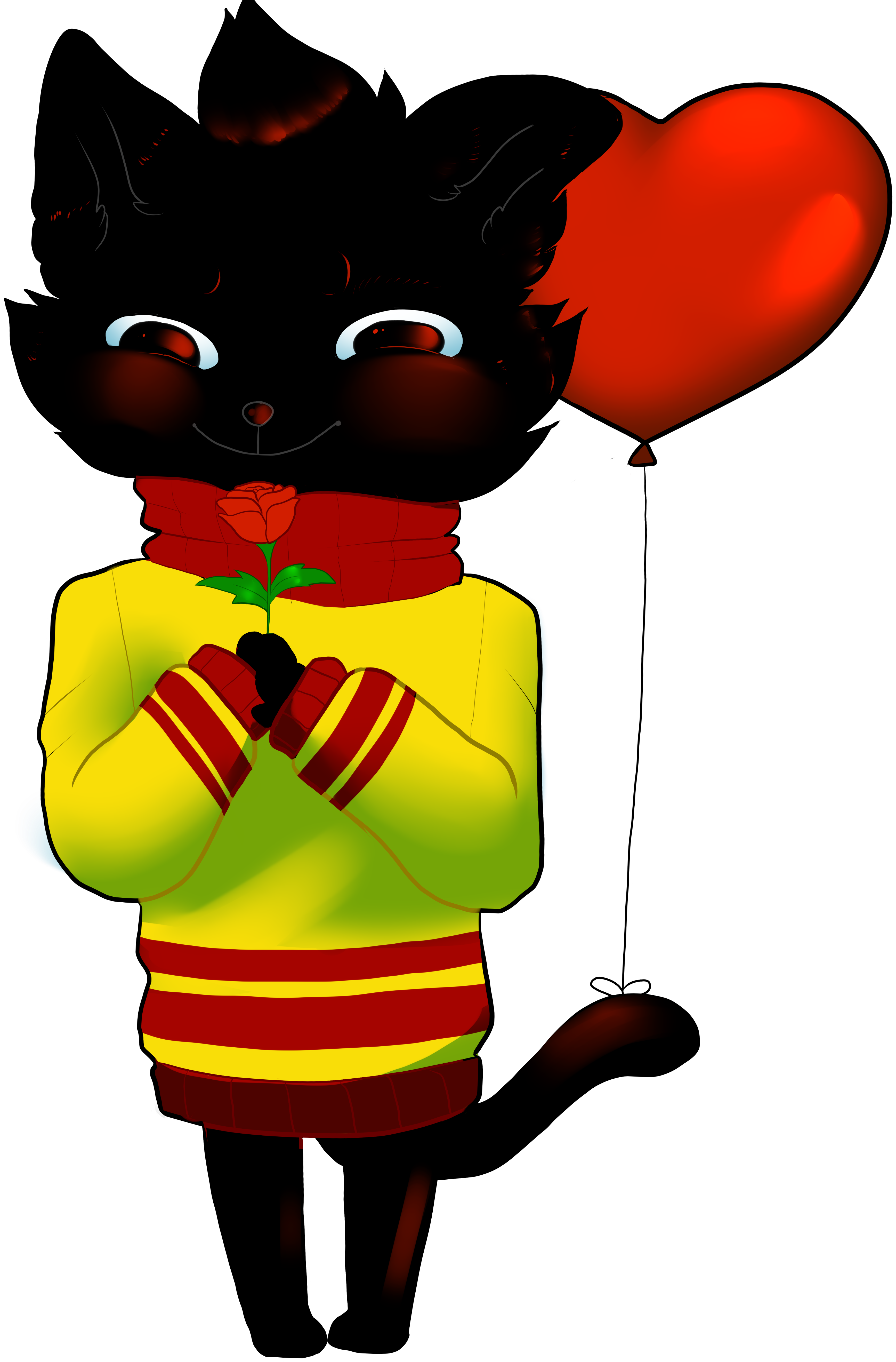 Happy Valentines Day - Cartoon (4000x5333), Png Download