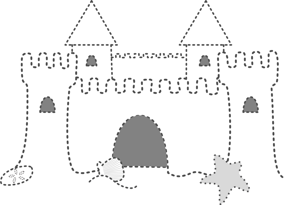 Sand Castle Clipart Vector Clip Art Free Design - Castillo De Arena Para Colorear (900x648), Png Download
