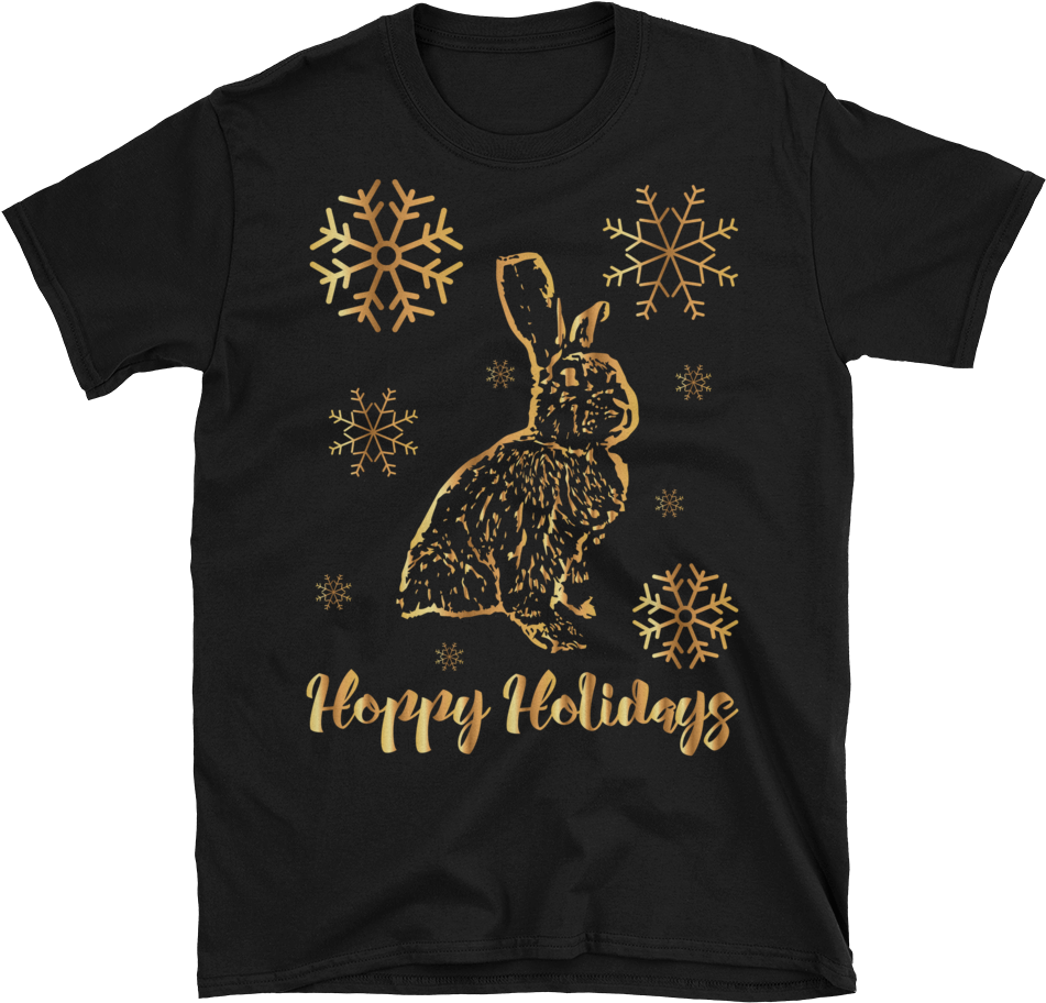 Gold Bunny Rabbit Snowflakes - Mudhoney T Shirt (1000x1000), Png Download