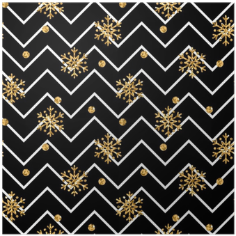 Christmas Gold Snowflake Seamless Pattern - Fondo Chic Con Brillo Dorado (400x400), Png Download